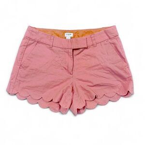 J.Crew Coral Pink Scalloped Shorts EUC